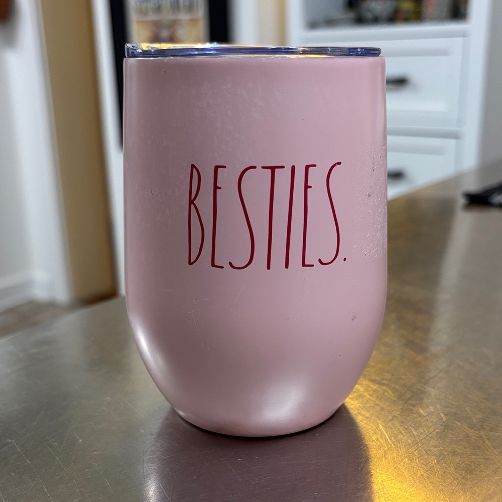 Rae Dunn Pink 'Besties' Insulated Tumbler